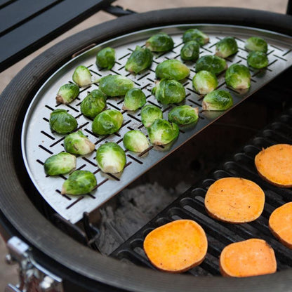 Big Joe Half Mood Grate with Vegetables on it 