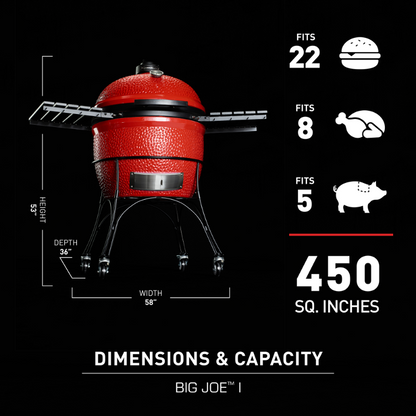 kamado Joe Big Joe 1 on cart capacities