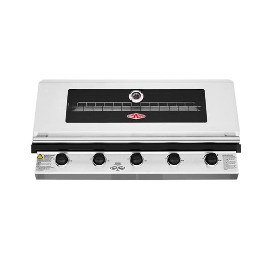 Beefeater - 1200 Series Stainless Steel 5 Burner Built In BBQ w/ Cast Iron Burners & Grills