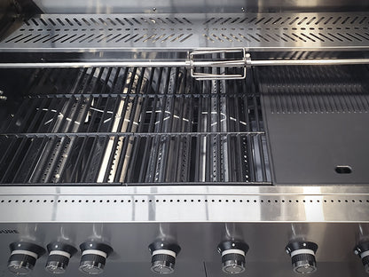 Everdure - Hayman 6 Burner BBQ 304 Stainless - With Side Burner & Rotisserie