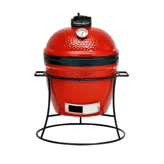 Kamado Joe - Joe Junior™ 13.5-inch Charcoal Grill in Red with Cast Iron Stand