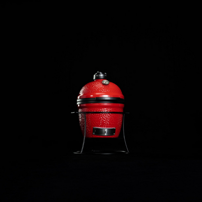 Kamado Joe - Joe Junior™ 13.5-inch Charcoal Grill in Red with Cast Iron Stand