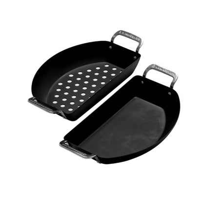 Kamado Joe - Big Joe™ & Classic Joe™ Karbon Steel™ Half-Moon Pan Set