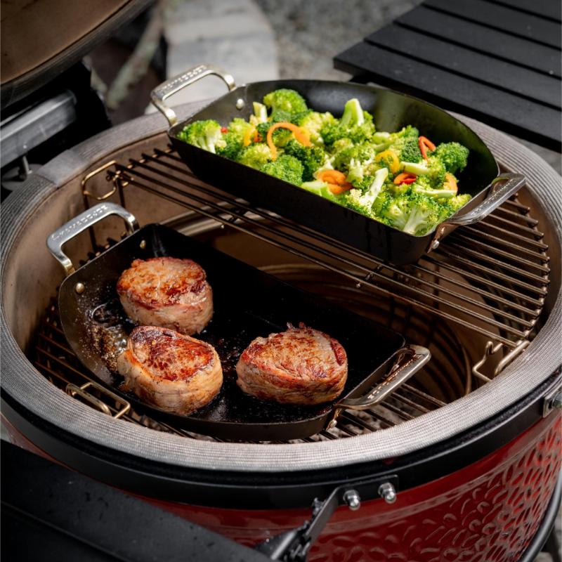 Kamado Joe - Big Joe™ & Classic Joe™ Karbon Steel™ Half-Moon Pan Set