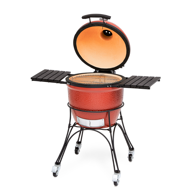 Kamado Joe - Classic Joe™ I 18-inch Charcoal Grill in Red with Cart