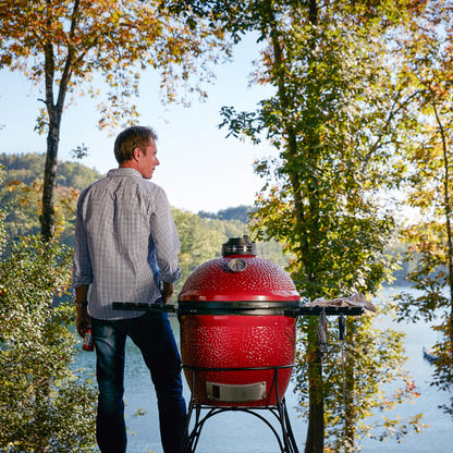 Kamado Joe - Classic Joe™ I 18-inch Charcoal Grill in Red with Cart