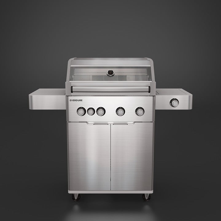 Everdure - Hayman 4 Burner BBQ 304 Stainless - With Side Burner & Rotisserie