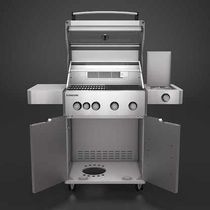 Everdure - Hayman 4 Burner BBQ 304 Stainless - With Side Burner & Rotisserie