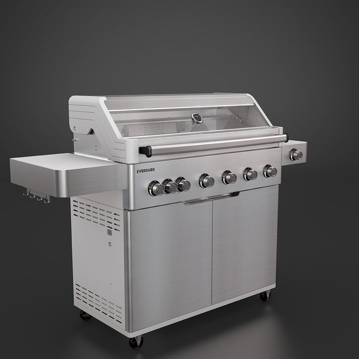 Everdure - Hayman 6 Burner BBQ 304 Stainless - With Side Burner & Rotisserie