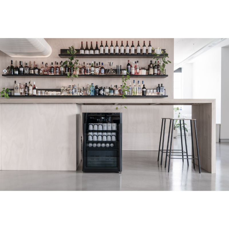 Artusi - Single Door Bar Fridge - Front Lifestyle View