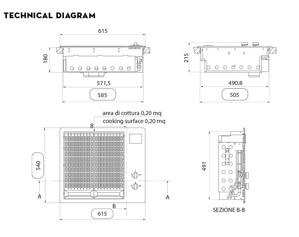 Artusi - 2 Burner Built-in 316 Stainless