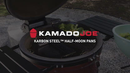 Kamado Joe - Big Joe™ & Classic Joe™ Karbon Steel™ Half-Moon Pan Set