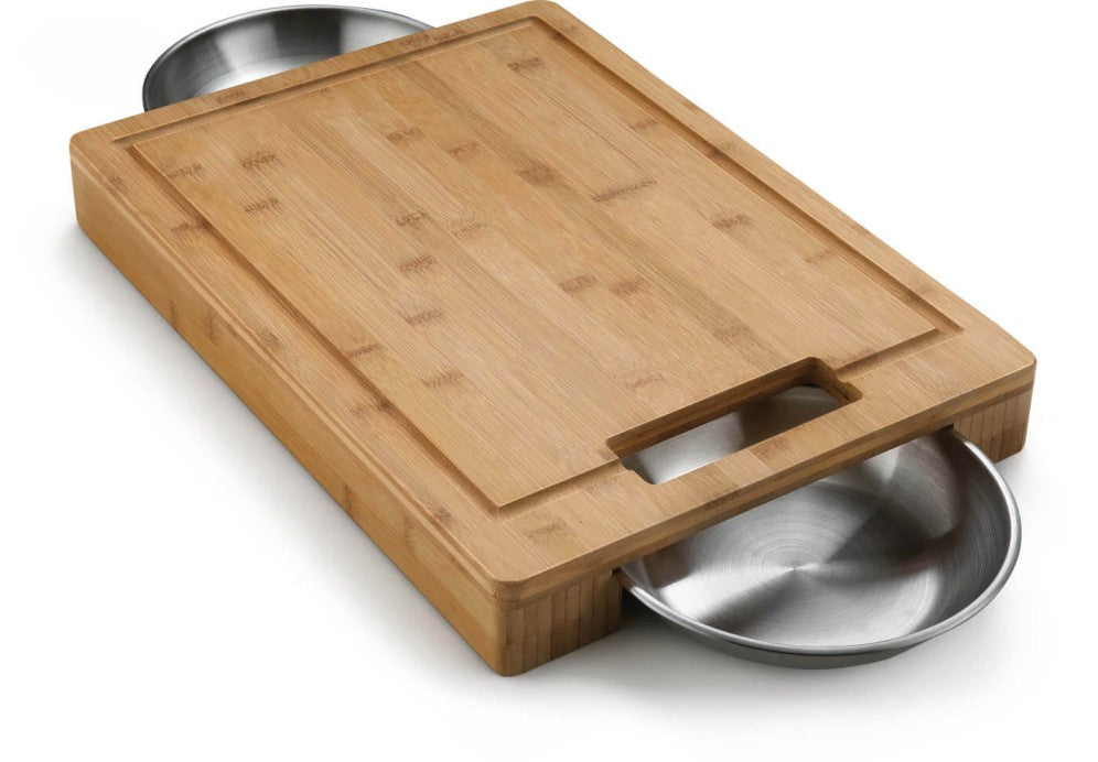 Napoleon - Cutting Board with Stainless Steel Bowls